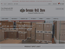 Tablet Screenshot of ceramicgrillstore.com